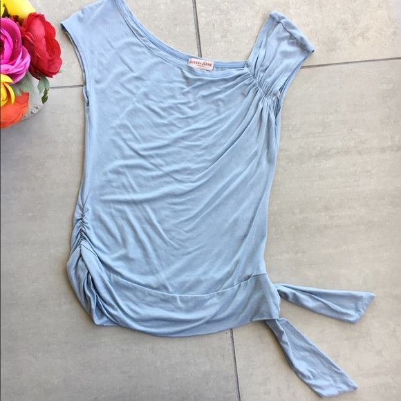 Vintage Guess Top Asymmetrical Gray Blue Tie - Picture 1 of 5